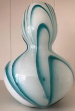 Carlo Moretti vaas italie, Huis en Inrichting, Blauw, Ophalen of Verzenden, Minder dan 50 cm, Glas