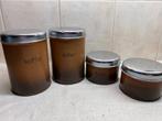 Vintage Blikken Keuken Set 4-Delig, Antiek en Kunst, Curiosa en Brocante, Ophalen of Verzenden