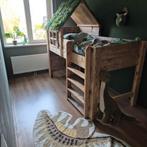 Bedhuisje 90x200 Steigerhout, Ophalen of Verzenden, Zo goed als nieuw, Halfhoogslaper