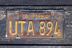 Kentekenplaat licenseplate California 1963 Black Plate USA, Auto diversen, Ophalen of Verzenden, Gebruikt