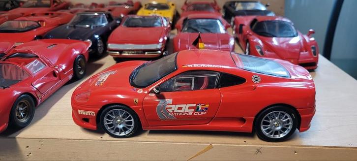 Hotwheels Ferrari 360 Modena M.Schumacher, Hobby en Vrije tijd, Modelauto's | 1:18, Zo goed als nieuw, Auto, Hot Wheels, Ophalen of Verzenden