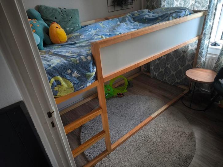 IKEA KURA Keerbaar Bed - Wit/Grenen, Kinderen en Baby's, Kinderkamer | Bedden, Ophalen