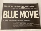 BLUE MOVIE   FILMPOSTER   40-60 cm, Ophalen of Verzenden, Zo goed als nieuw, Deurposter of groter, Film en Tv