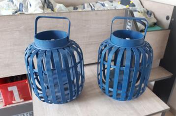 2 stuks Bamboe lantaarns beschikbaar voor biedingen