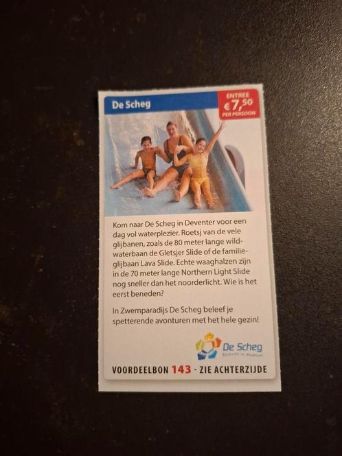 De Scheg €7,50 per persoon, Tickets en Kaartjes, Kortingen en Cadeaubonnen, Drie personen of meer, Overige typen, Kortingsbon