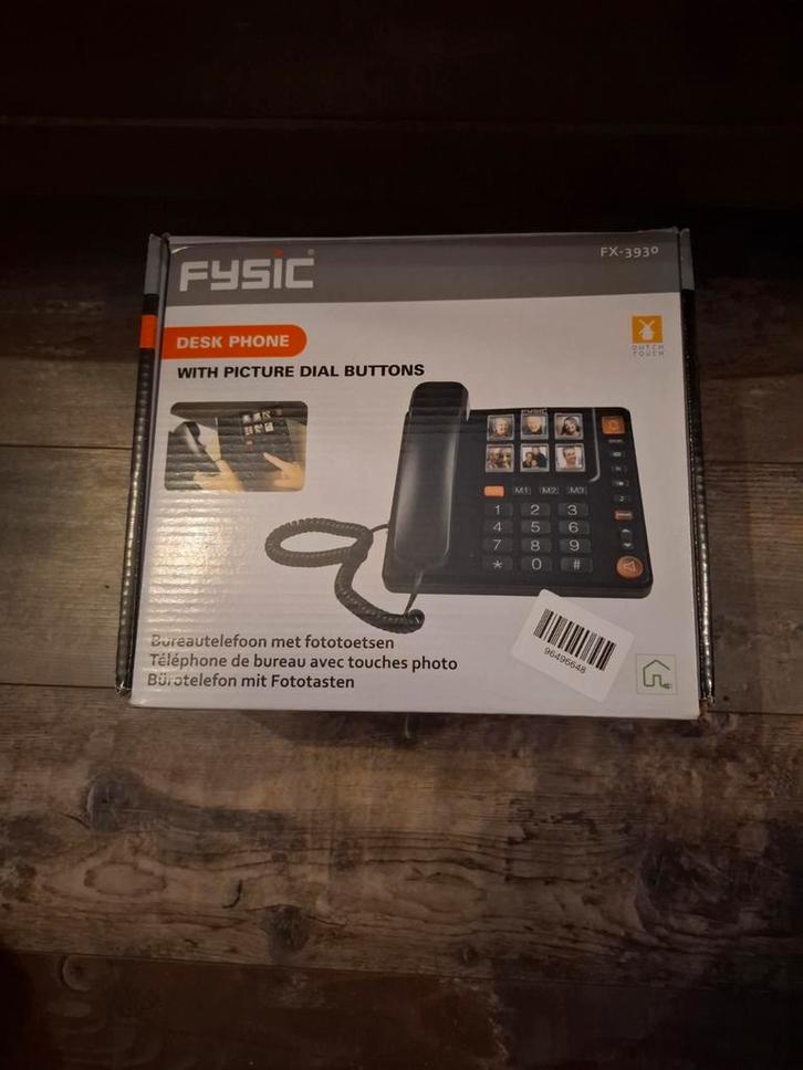 Fysic FX-3930 Senioren Telefoon met Fototoetsen - Nieuw, Telecommunicatie, Vaste telefoons | Handsets en Draadloos, Nieuw, 1 handset