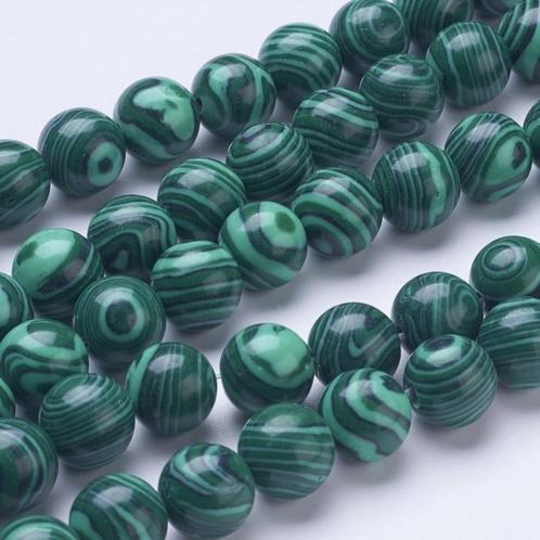 Vanaf € 3,25 Snoer malachiet 4, 6, 8 en 10 mm., Hobby en Vrije tijd, Kralen en Sieraden maken, Nieuw, Kraal, Verzenden
