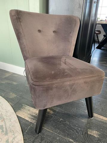 Grijze Velours Fauteuil - Stijlvol & Comfortabel beschikbaar voor biedingen