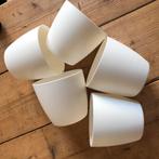 5x Elho Brussels Wit 12,5 cm, Tuin en Terras, Bloempotten, Kunststof, Rond, Binnen, Ophalen of Verzenden