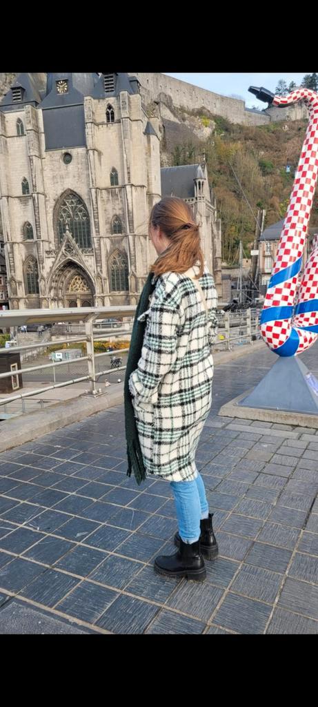 Jas dames Eksept groen / zwart / wit geblokt, Kleding | Dames, Jassen | Winter, Gedragen, Maat 36 (S), Groen, Ophalen of Verzenden