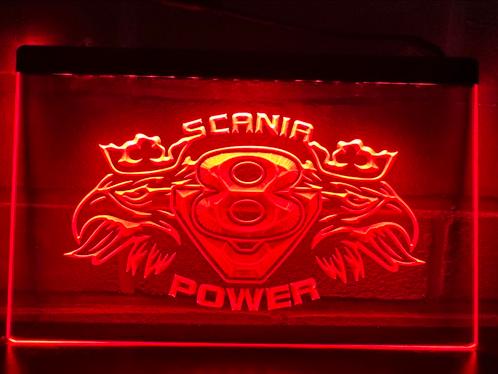 Led Lichtbord SCANIA V8 3d neon look, Verzamelen, Merken en Reclamevoorwerpen, Nieuw, Lichtbak of (neon) lamp, Ophalen of Verzenden