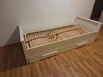 Bed 1 persoons 2x80x200cm incl. Lade en.Lattenboden, Huis en Inrichting, Slaapkamer | Bedden, Ophalen, 90 cm, Eenpersoons, Wit