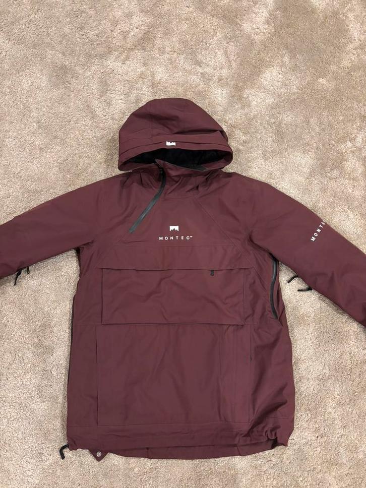 Montec ski / snowboard jas M bordeauxrood, Kleding | Dames, Wintersportkleding, Zo goed als nieuw, Jack, Maat 38/40 (M), Ophalen of Verzenden