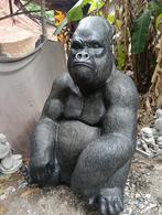 ‼️XL Gorilla 150cm lavasteen aap apen berggorilla zilverrug, Ophalen of Verzenden, Nieuw, Steen, Dierenbeeld