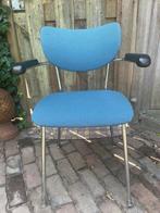 Set van 6 vintage Gebr. de Wit stoelen, Ophalen, Gebruikt, Blauw, Vintage
