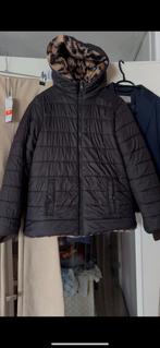 Dubbelzijdig panterprint zwart teddyjas teddy bont jas S, Kleding | Dames, Jassen | Winter, Ophalen of Verzenden, Nieuw, Maat 36 (S)