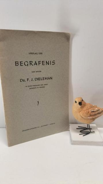 Dieleman, Ds. F.J.; Verslag der begrafenis van Ds. F.J. Diel beschikbaar voor biedingen