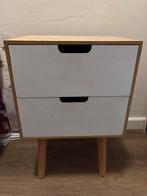 Nachtkastje, Huis en Inrichting, Ophalen, Minder dan 50 cm, Gebruikt, 1 of 2 laden