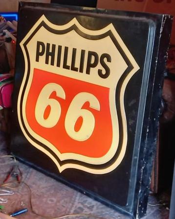 PHILLIPS 66 USA lichtreklame / lichtbak ( geen Gulf Shell )