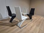4x Rolf Benz 7800 - Eetkamerstoelen - Nieuwstaat - Zwart-Wit, Voltastraat 21, Barneveld, Zwart, Rolf Benz 7800 stoelen, eetkamer, leolux, vitra, minotti