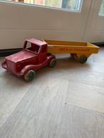 Vintage Houten Speelgoed Auto met Aanhanger, Antiek en Kunst, Antiek | Speelgoed, Ophalen