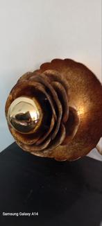 Banci firenze 70ties verguld roosvormig Wandlampje 14/13cm., Ophalen of Verzenden, Gebruikt, Metaal, Hollywood regency