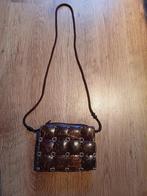 Klein tasje kokos, Sieraden, Tassen en Uiterlijk, Tassen | Damestassen, Ophalen of Verzenden, Gebruikt, Bruin, Schoudertasje