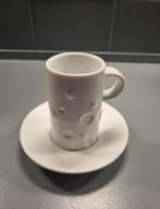 Witte PoP art kop en schotel, Ophalen of Verzenden, Zo goed als nieuw, Effen, Kop(pen) en/of Schotel(s)