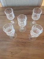 Te koop: Vijf mooie liqueurglaasjes., Glas of Glazen, Ophalen of Verzenden, Overige stijlen, Glas