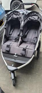 kinderwagen thule glide 2 kinderen, Kinderen en Baby's, Kinderwagens en Combinaties, Verstelbare duwstang, Zo goed als nieuw, Ophalen