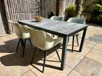 Hartman tuintafel set (+4 Dining tuinstoelen), Ophalen, 4 zitplaatsen, Aluminium, Zo goed als nieuw