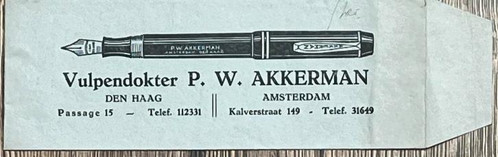 zakje vulpendokter vulpen  Akkerman Den Haag Amsterdam, Verzamelen, Pennenverzamelingen, Zo goed als nieuw, Vulpen, Overige merken
