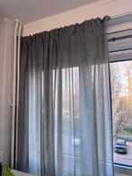 Grijze lichtdoorlatende gordijnen, Huis en Inrichting, Ophalen, Zo goed als nieuw, 200 cm of meer