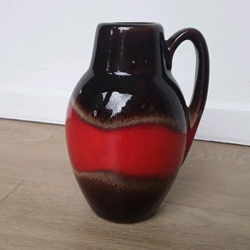 West Germany vaas, bruin rood, 16cm, 414-16, Huis en Inrichting, Woonaccessoires | Vazen, Zo goed als nieuw, Rood, Minder dan 50 cm
