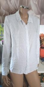 Leuke zachte witte blouse met ruitje Vero Moda maat 42, Vero Moda, Wit, Maat 42/44 (L), Ophalen of Verzenden
