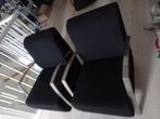2 lekkere en prachtige zwarte stoelen met rvs, Huis en Inrichting, Stoelen, Ophalen, Twee, Zwart, Zo goed als nieuw