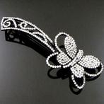 Leuke haarspeld met vlinder en wit Swarovski elementen, Verzenden, Nieuw, Haarspeld