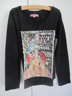 Zwart shirt met opdruk Saar en Suus maat 134-140, Ophalen of Verzenden, Zo goed als nieuw, Meisje, Shirt of Longsleeve