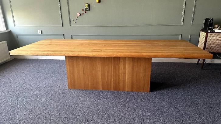 Eiken Hofstede Raanhuis Cuadro Eettafel 280x100 met massieve, Huis en Inrichting, Tafels | Eettafels, Zo goed als nieuw, 100 tot 150 cm