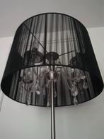 Vloerlamp zwart met kroonluchter, Huis en Inrichting, Lampen | Vloerlampen, Ophalen, Zo goed als nieuw, Metaal, 150 tot 200 cm