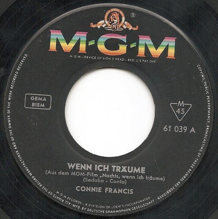 Connie Francis - Wenn Ich Traume (Single), Cd's en Dvd's, Vinyl Singles, Gebruikt, Single, Pop, 7 inch, Ophalen of Verzenden