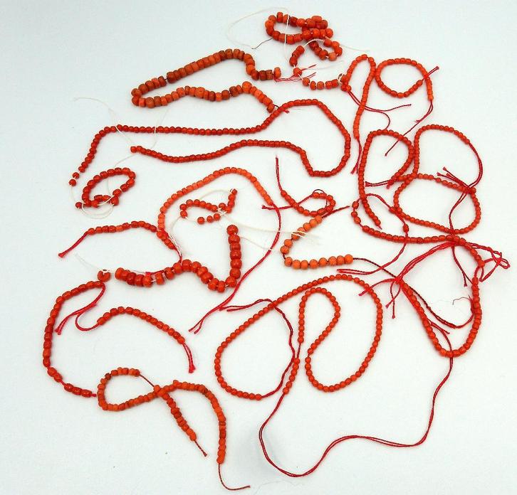 Partij bloedkoraal 100% natuurlijk, 39 gram, Sieraden, Tassen en Uiterlijk, Antieke sieraden, Ketting, Overige materialen, Met edelsteen