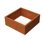 Cortenstaal plantenbak 100x100x50, Tuin en Terras, Gebruikt, Vierkant, Ophalen of Verzenden, Metaal