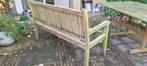 Gratis teakhouten tuinbankje, Tuin en Terras, Tuinbanken, Ophalen, Gebruikt, Teakhout