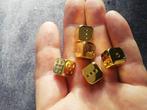 Gouden dobbelsteen set edelstaal goud, Ophalen of Verzenden, Nieuw
