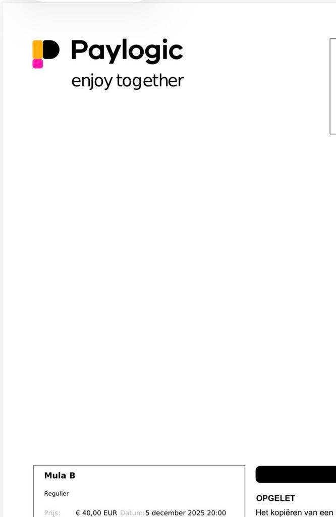 2x mula b in Afas Live kaarten 5 December, Tickets en Kaartjes, Concerten | Pop, Twee personen, December