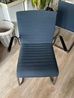 Blauwe eettafel Stoelen 6x, Huis en Inrichting, Stoelen, Ophalen, Gebruikt, Blauw, Metaal