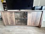 Tv-kast met wijnrek - 200cm breed, Ophalen, Gebruikt, 150 tot 200 cm, Minder dan 100 cm