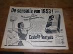 Oude reclame uit tijdschrift.  35 x 26 cm., Verzamelen, Tijdschriften, Kranten en Knipsels, Ophalen of Verzenden