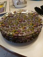 Glazen borden Viooltjes, Ophalen of Verzenden, Rond, Glas